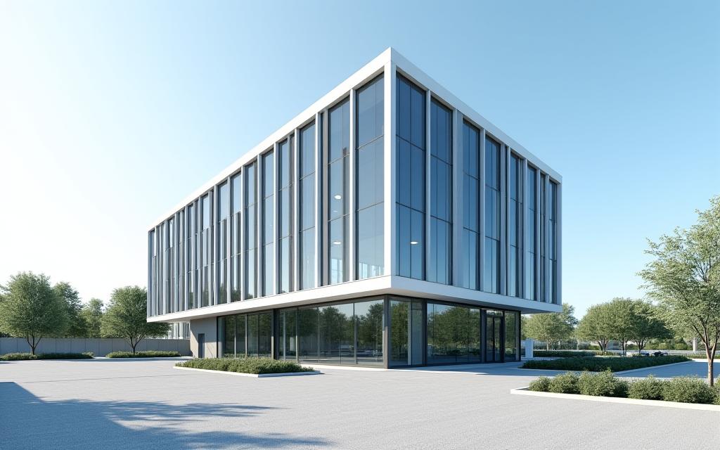 Bâtiment de bureaux moderne réalisé par LierreForge Construction à Lyon